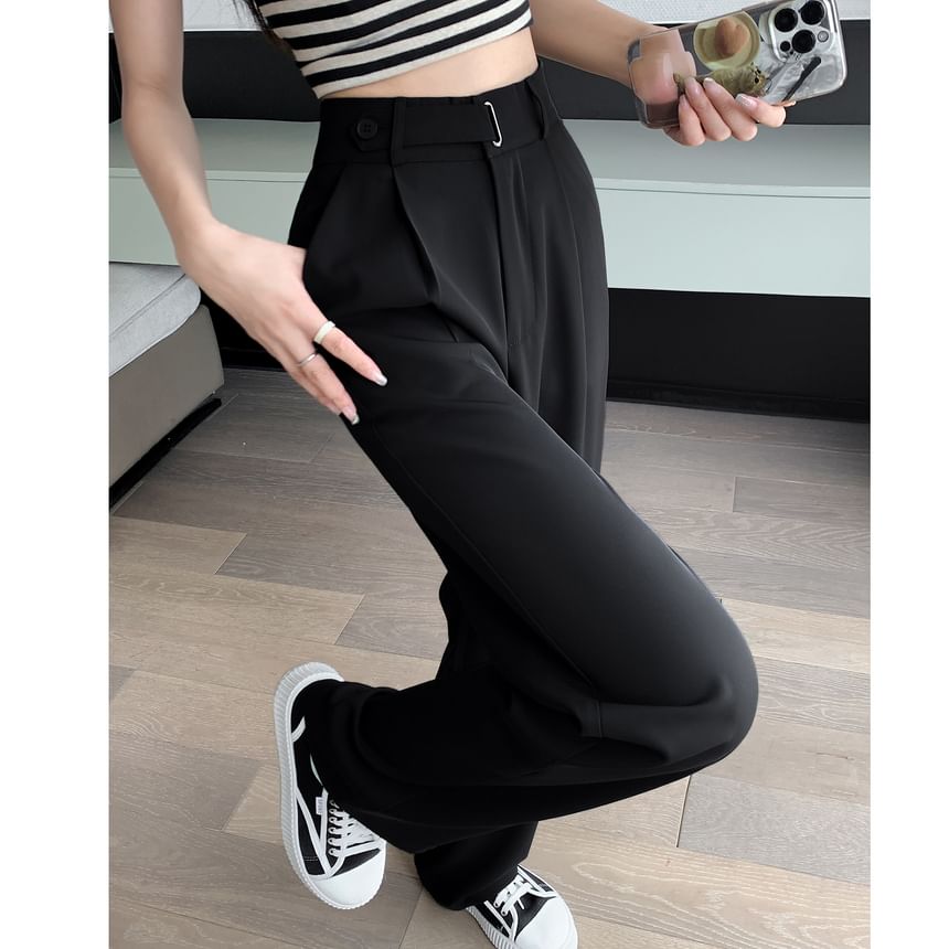 Jaqmine - High Rise Plain Wide Leg Suit Pants (verschillende ontwerpen)