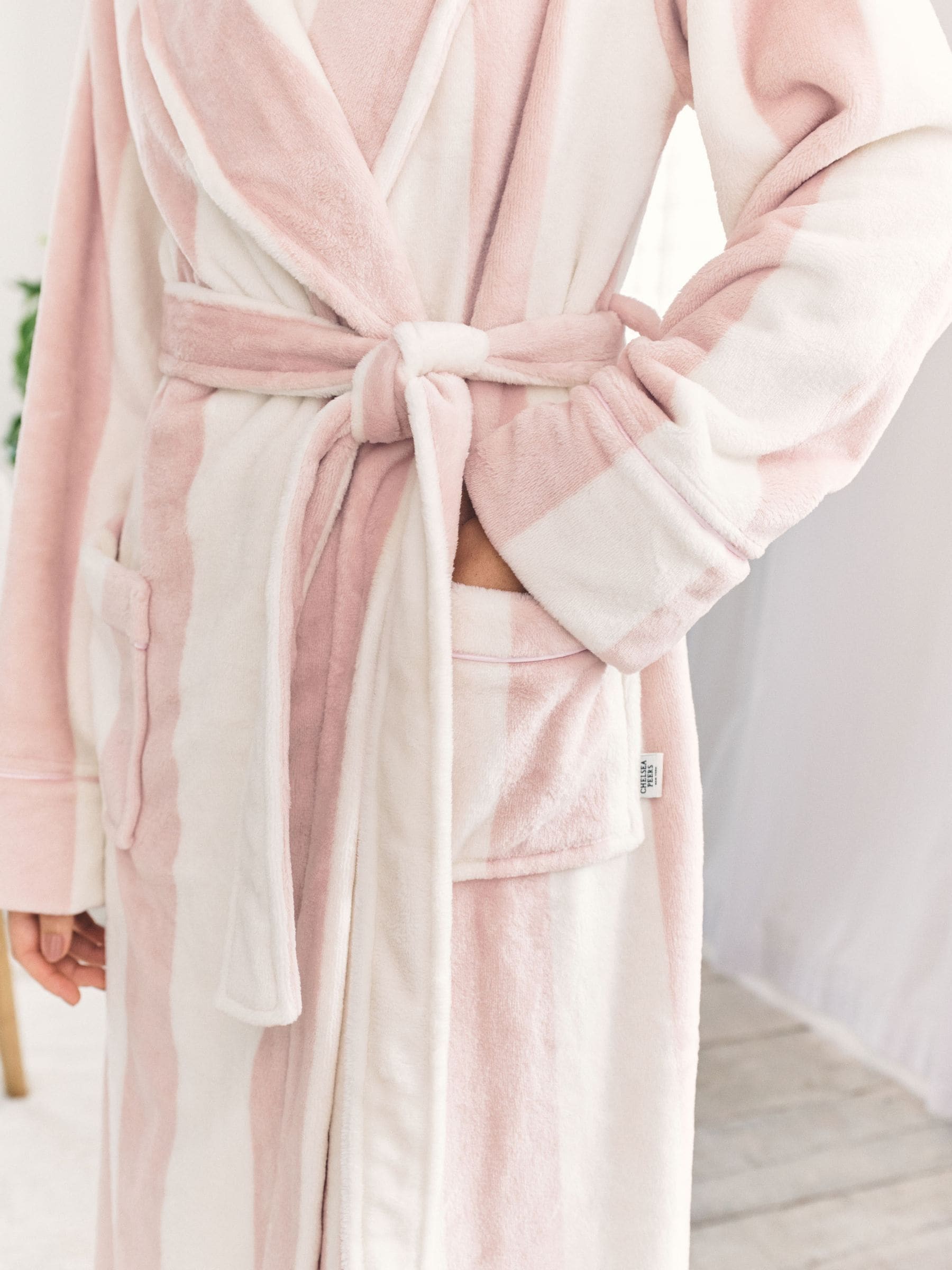 Wit - Chelsea Peers Fleece Stripe Dressing Gown