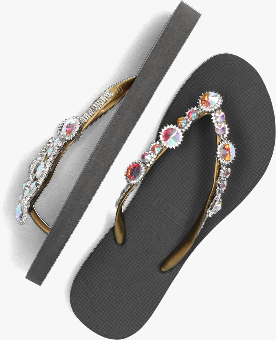 UZURII zwarte uzurii teenslippers chrystal marilyn