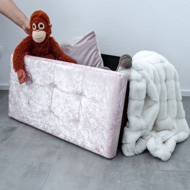 Klapsæde Skammel bænk 76x38x38cm Taburet (pink)