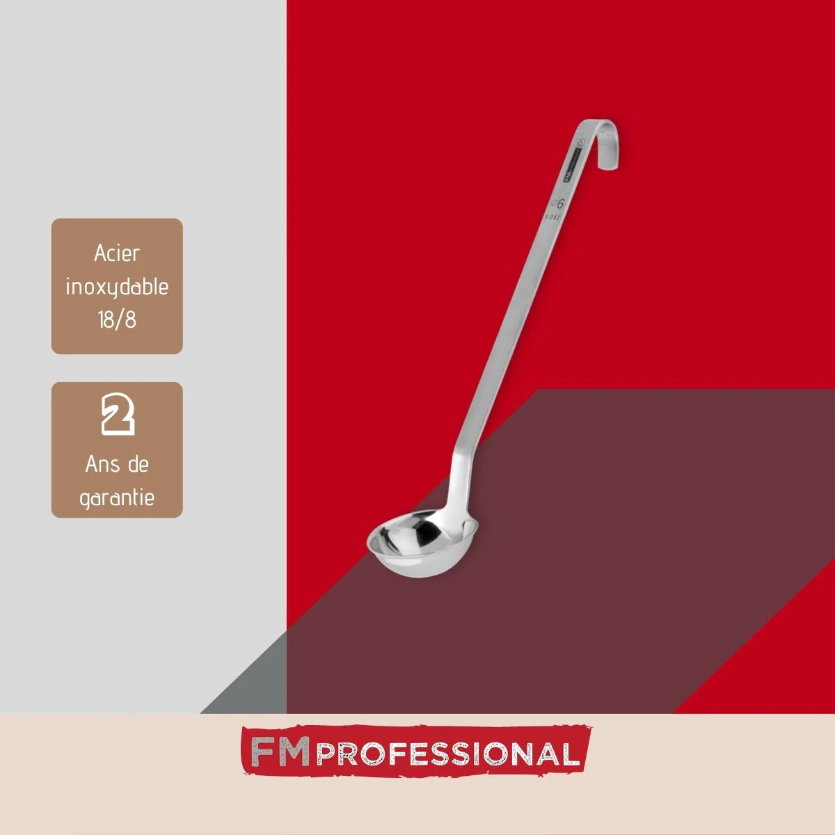 Louche de cuisine inox 31,2 cm l Divers FM Professional