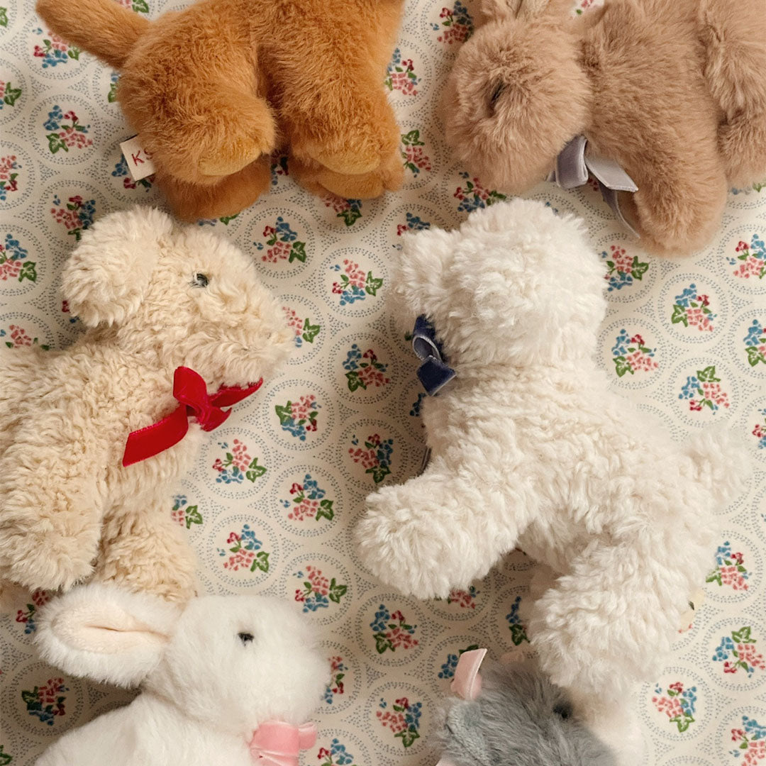 konges sløjd knuffelhond - white - 12 cm