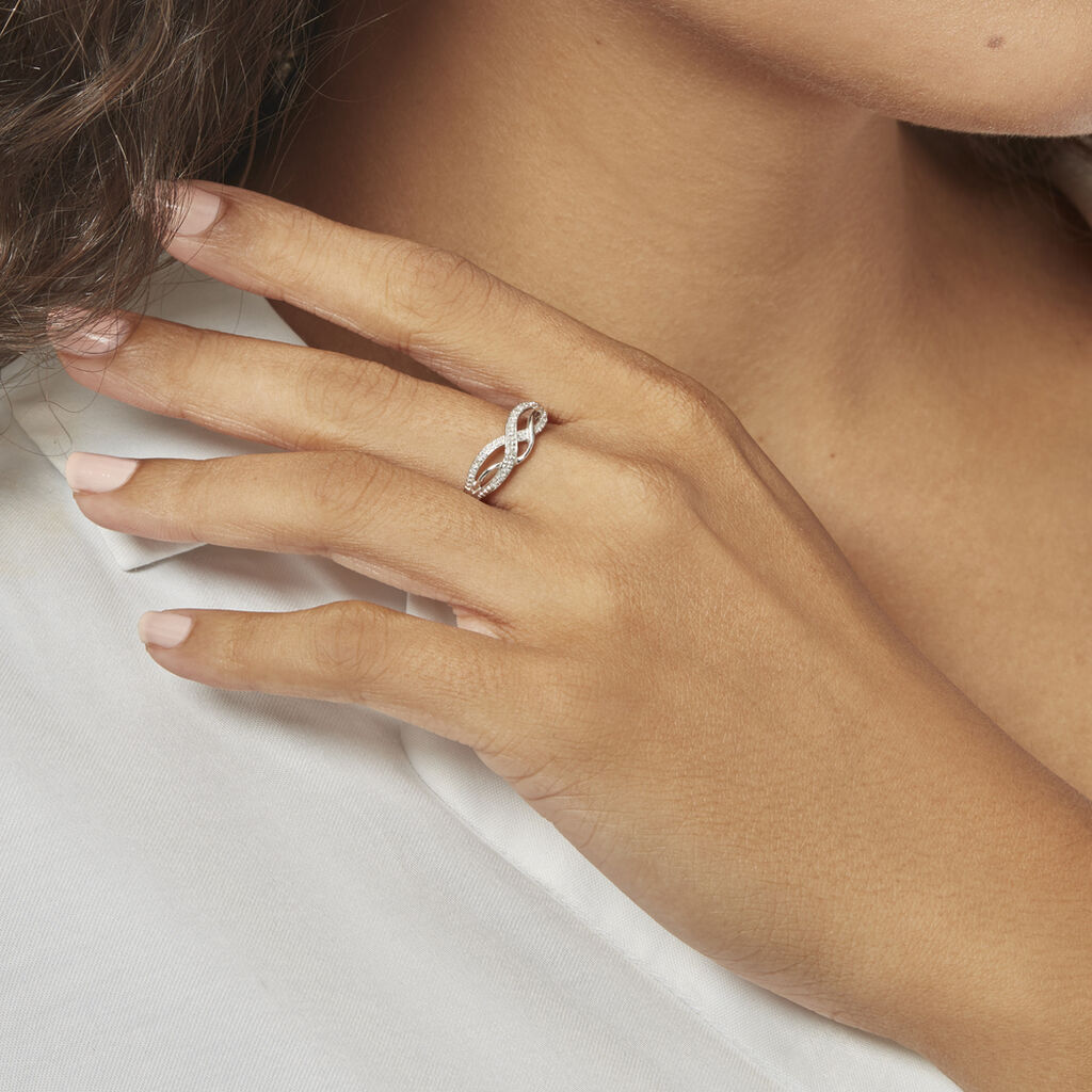Bague Vaguelette Or Blanc Diamant
