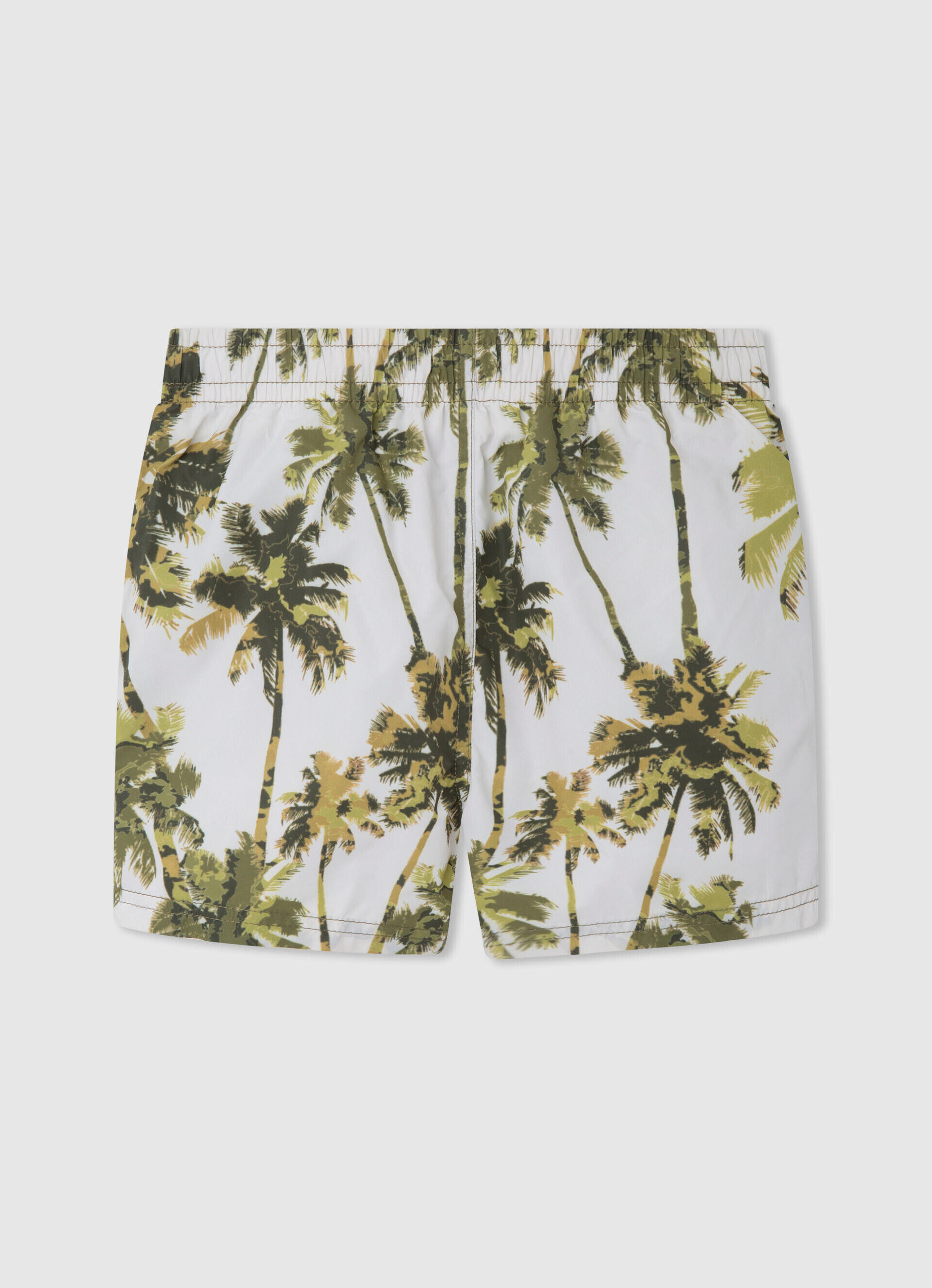 Maiô Bermuda Palm Print - Verde Cáqui Harvard