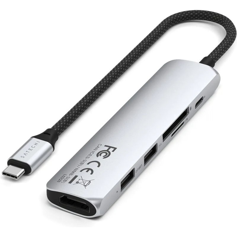 Satechi ST-P6SS hub & concentrateur USB Type-C 10000 Mbit/s Argent