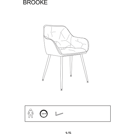 Brooke spisebordsstol - skovgrøn