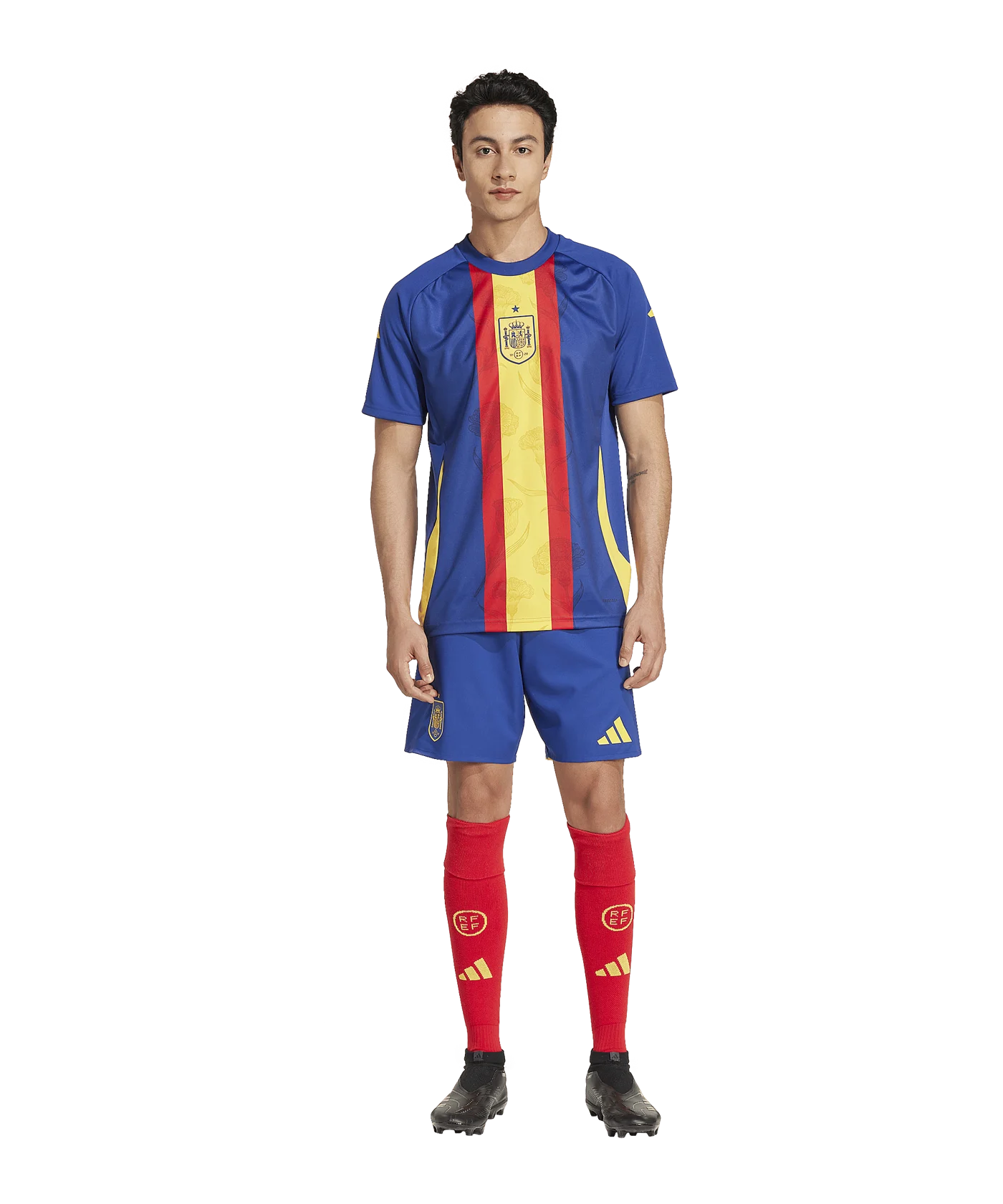 adidas Spanien Prematch Shirt EM 2024 Blau