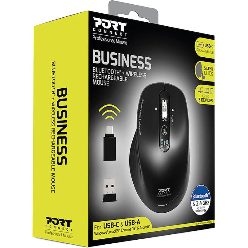 Souris sans fil PORT Business rechargeable