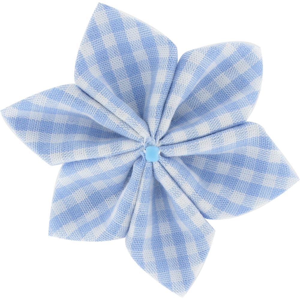Barrette Fleur Étoile 4 Vichy Ciel