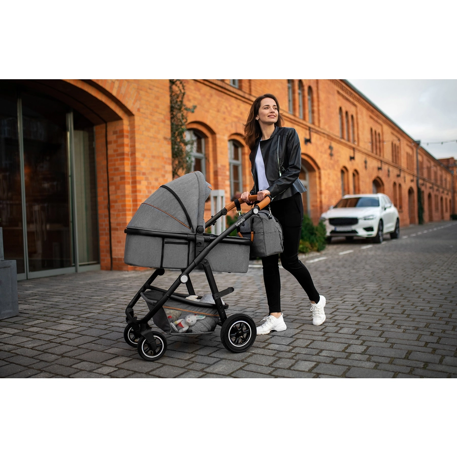 lionelo Kombikinderwagen Amber 2 in 1 Grey Stone