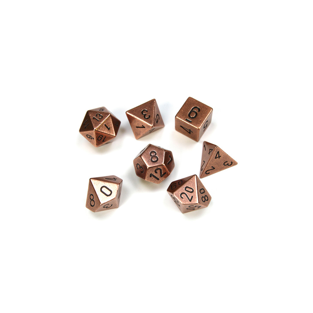 Set de 7 Dés JDR Chessex : Métalliques