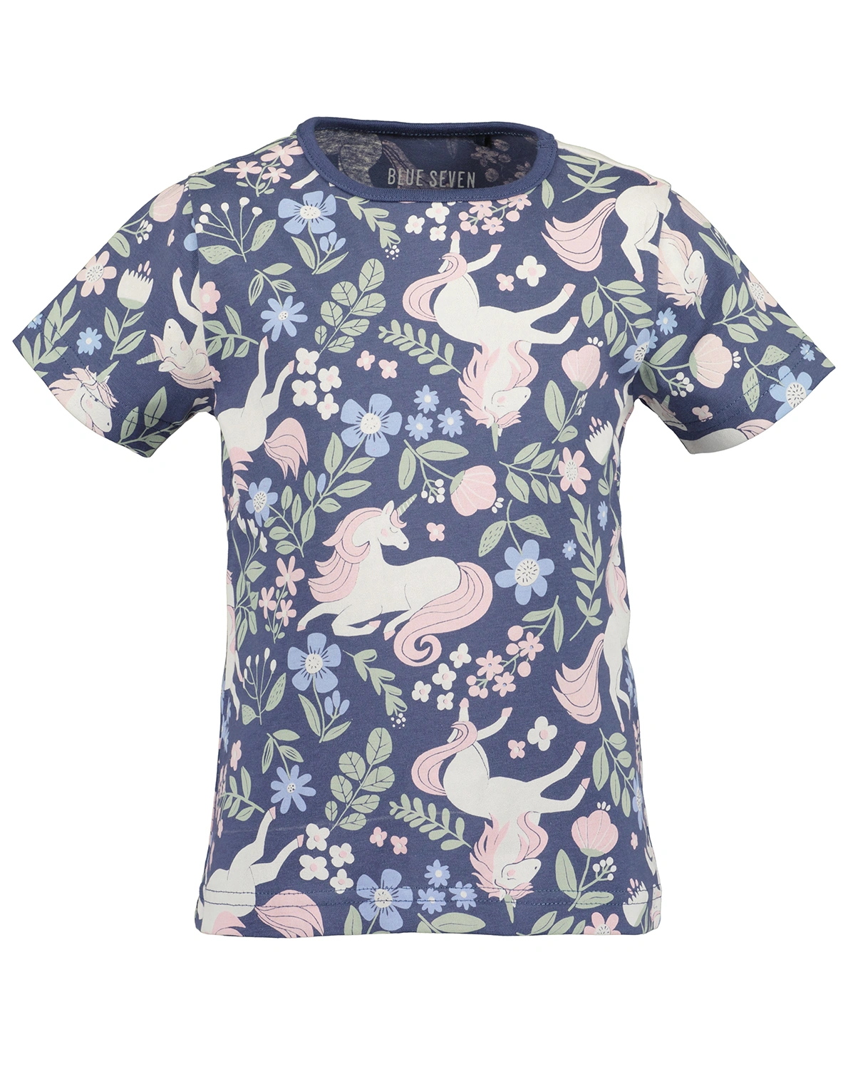 T-Shirt SPRING UNICORNS in blau
