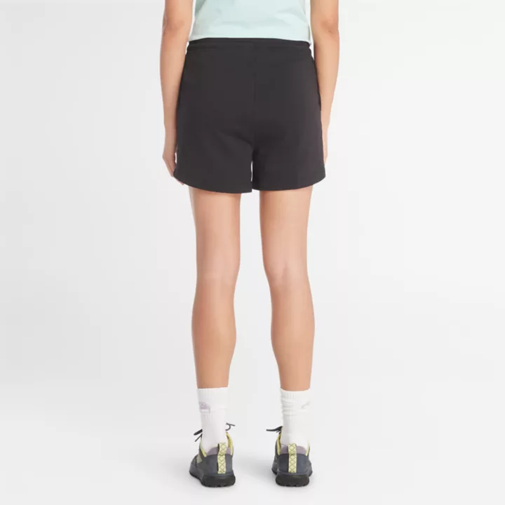 Short à envers bouclé pour femme en noir