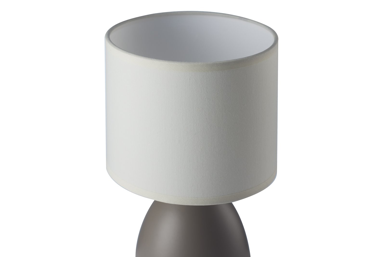Terra bordlampe Taupe farget med offwhite skjerm E14