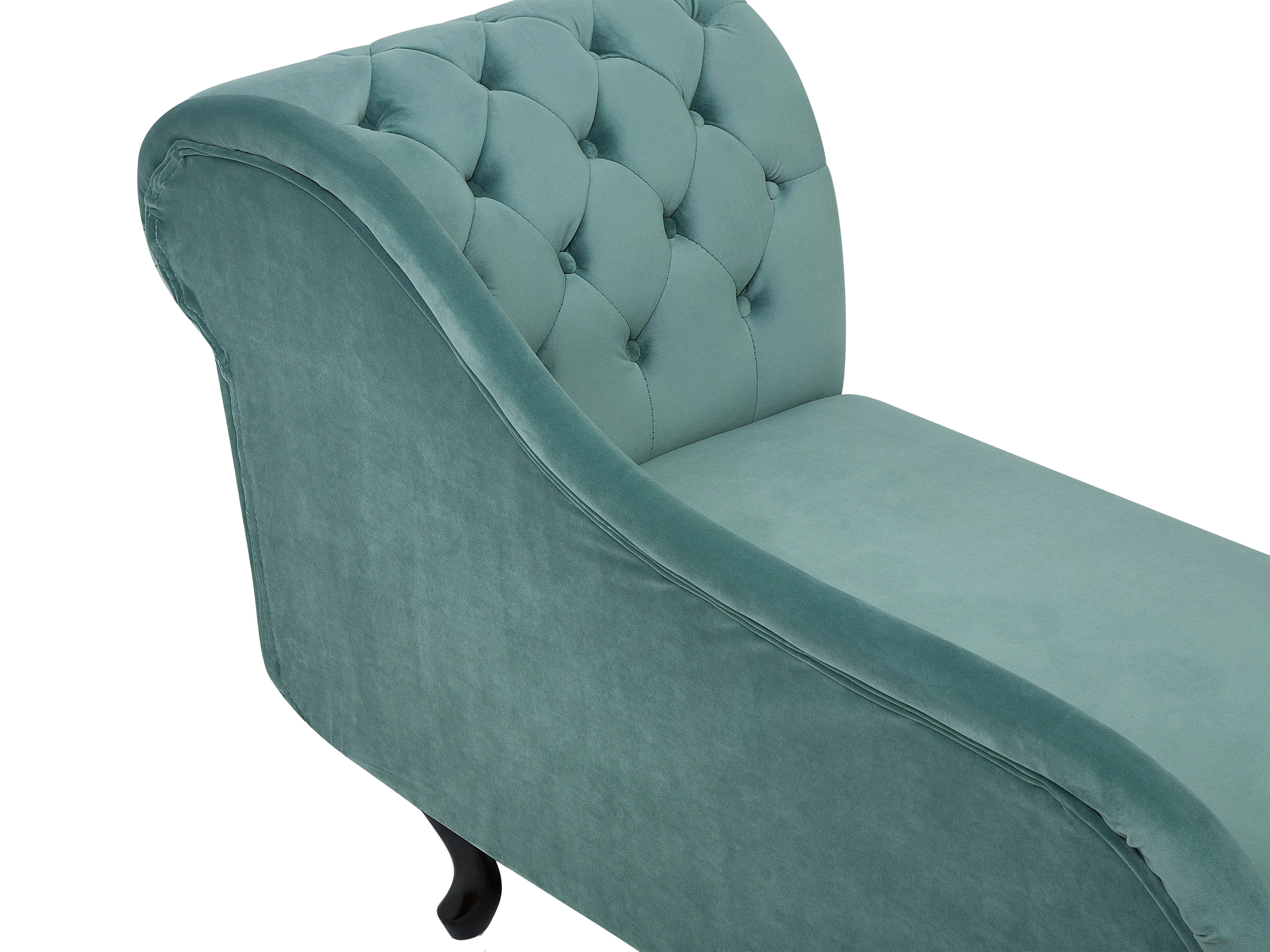 Rechtszijdige chaise longue NIMES Fluweel Mintgroen