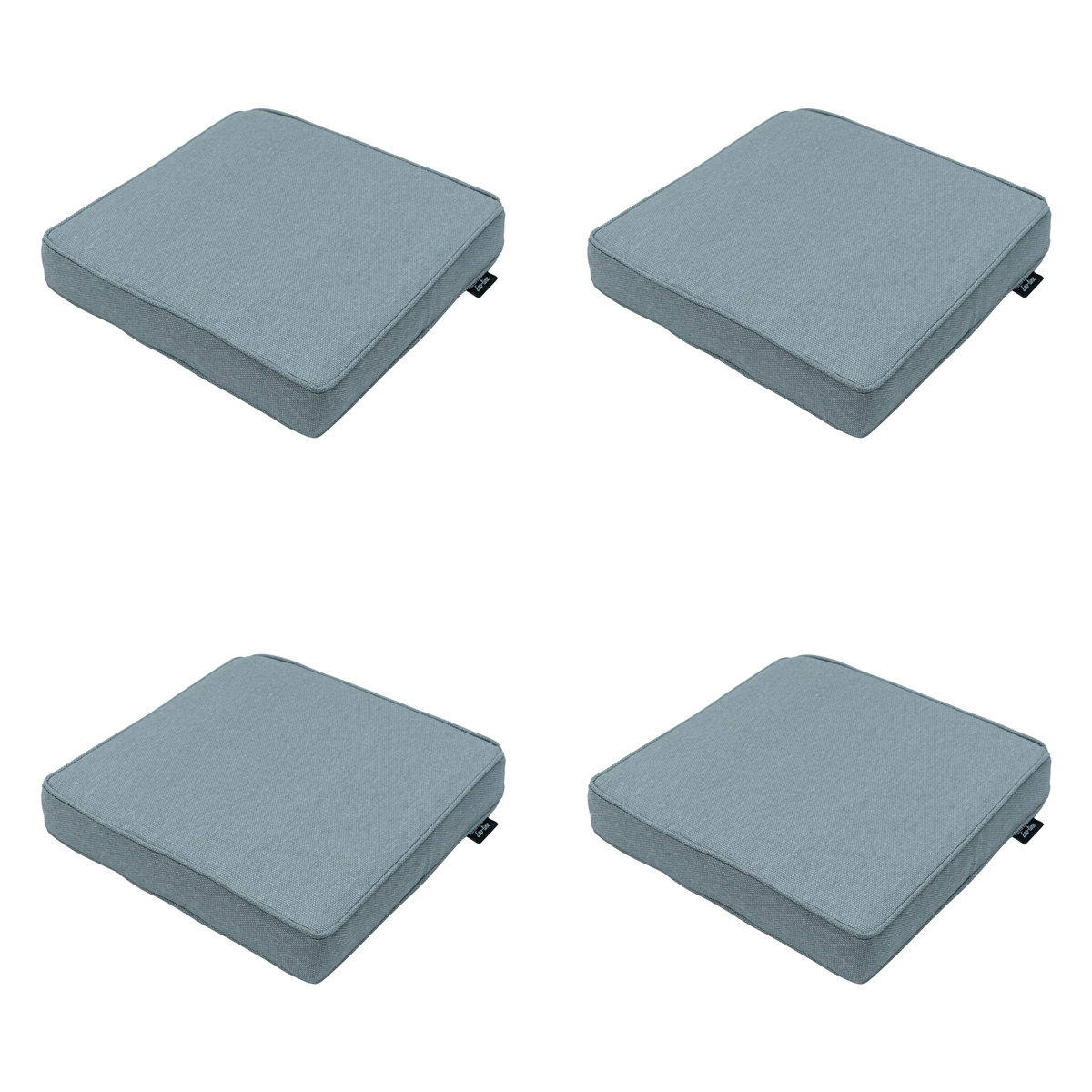 Madison Silver canvas eco+ Zitkussen - Set van 4