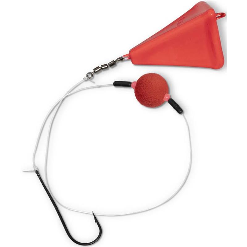Plomb Zebco Flatty Scratcher Rig - Rouge Fluo