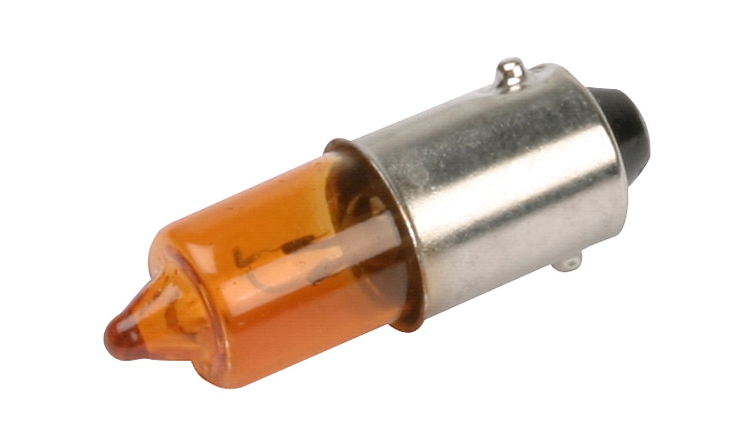 Pære BA9S, 12V-10W, Orange