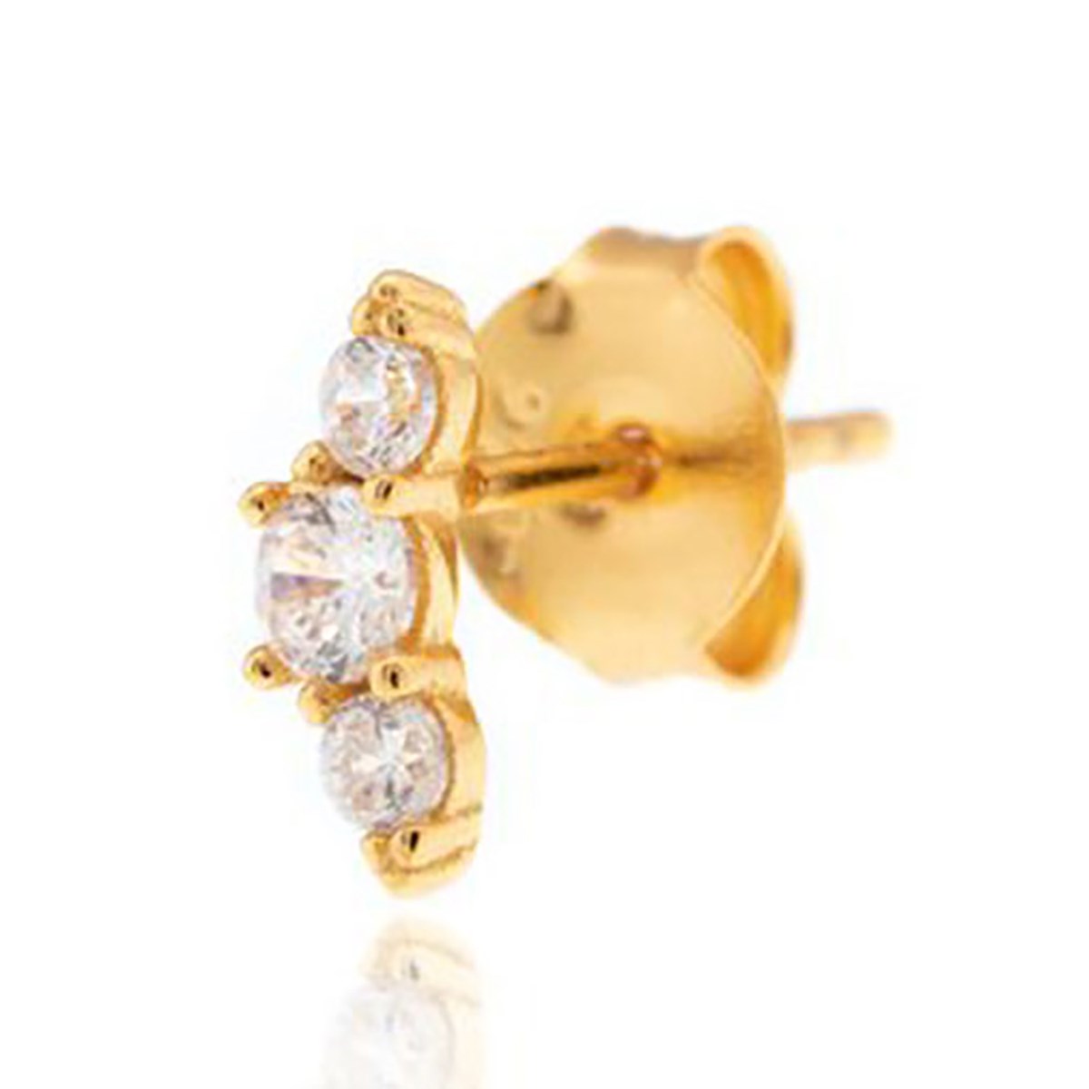 Piercing puce Agatha Croissan doré