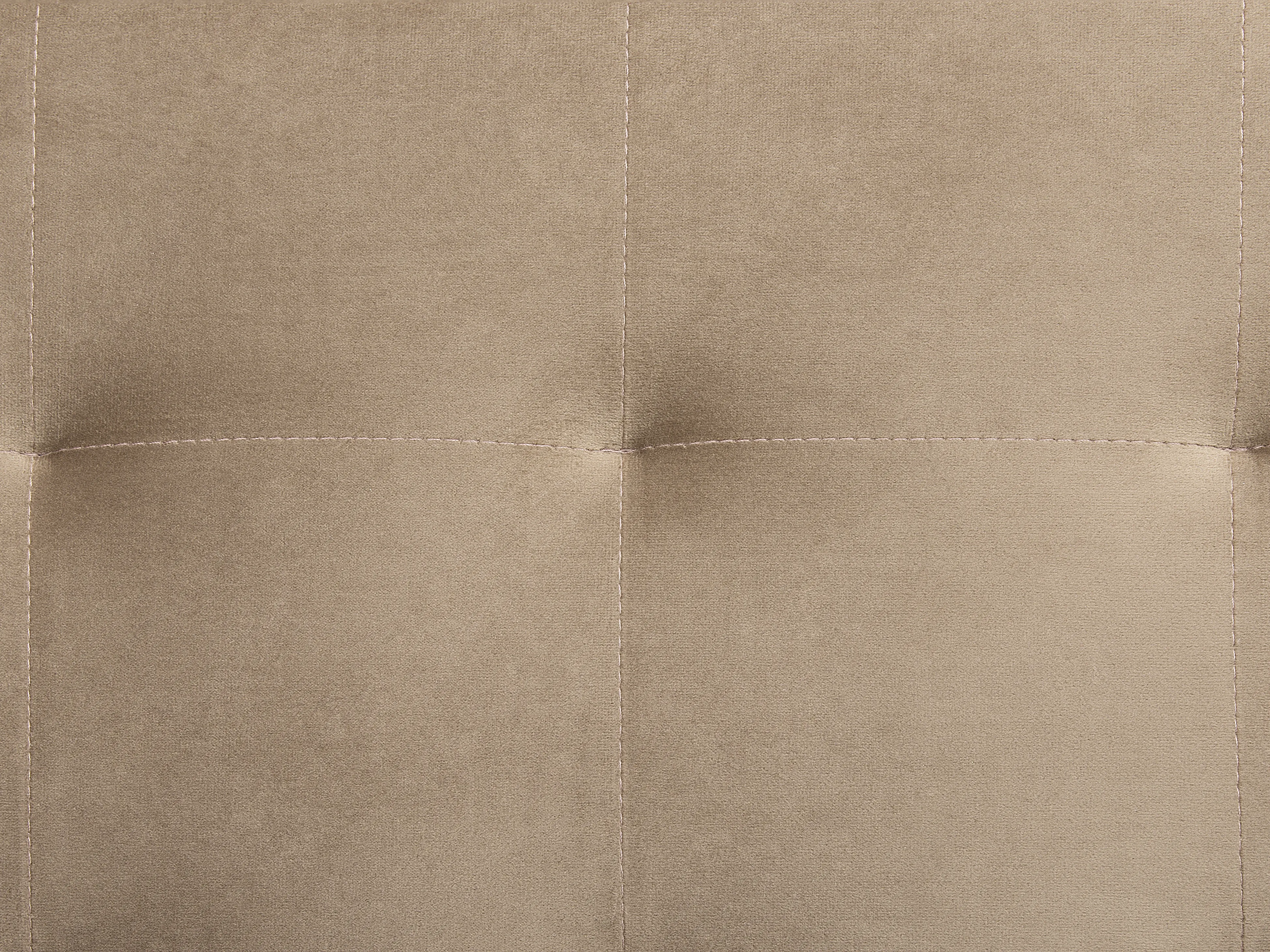 Modulaire hoekslaapbank 4-zits ABERDEEN Fluweel Zandbeige rechtszijdig