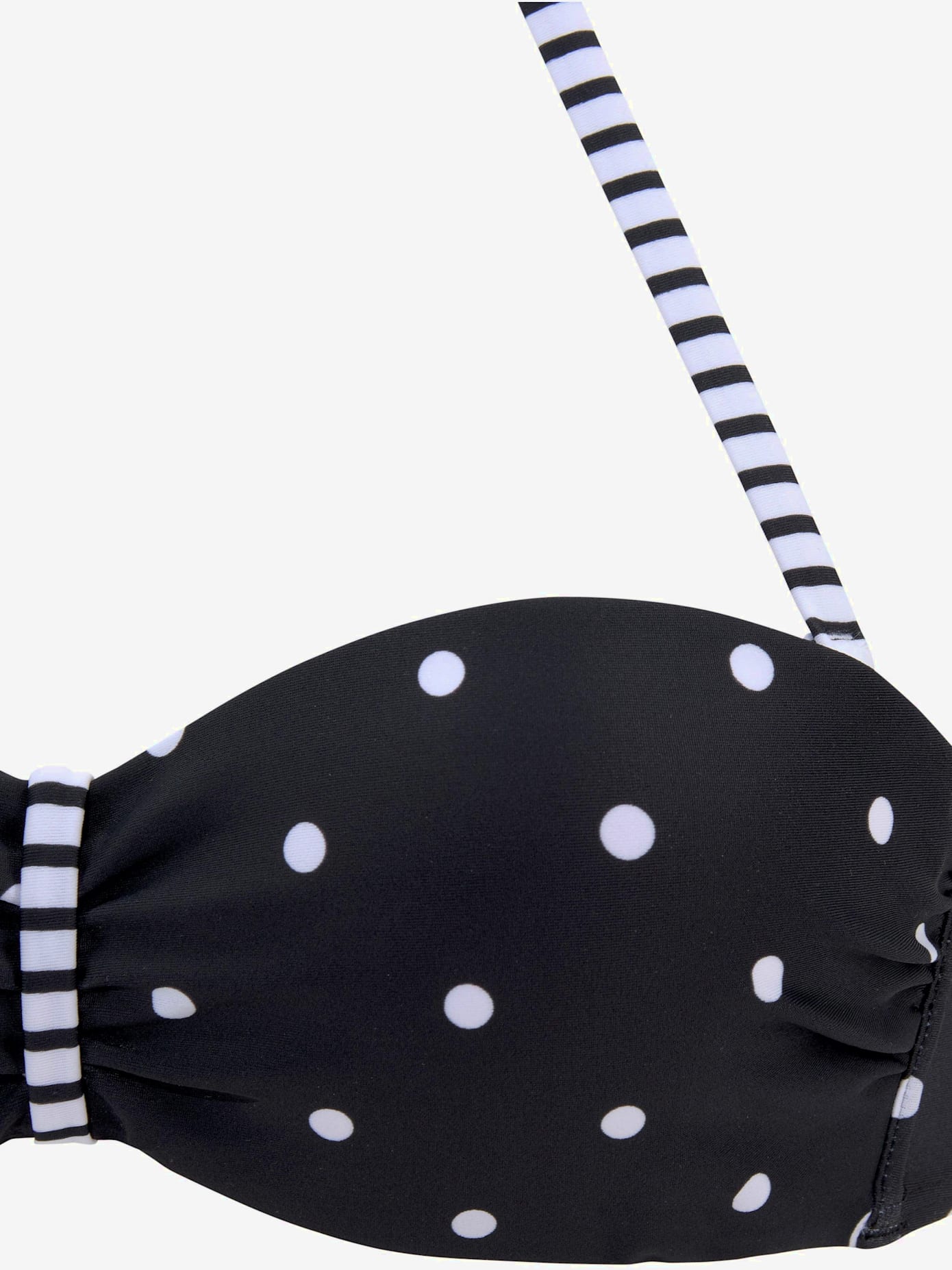 Haut de bikini bandeau à armatures motif à pois tendance