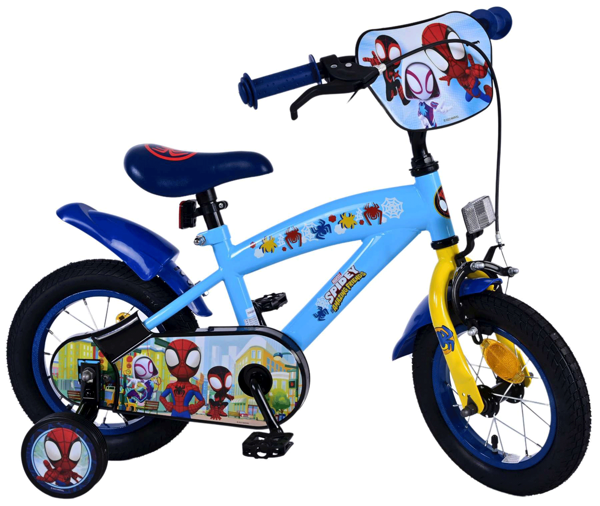 Spidey Kinderfahrrad 12 Zoll 90-105 cm Größe Mädchen Jungen Fahrrad Alter ab ca. 3 Jahre mit Rücktrittbremse