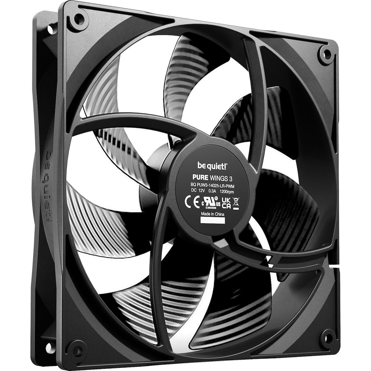 be quiet! PURE WINGS 3 140mm-vifte (sort)
