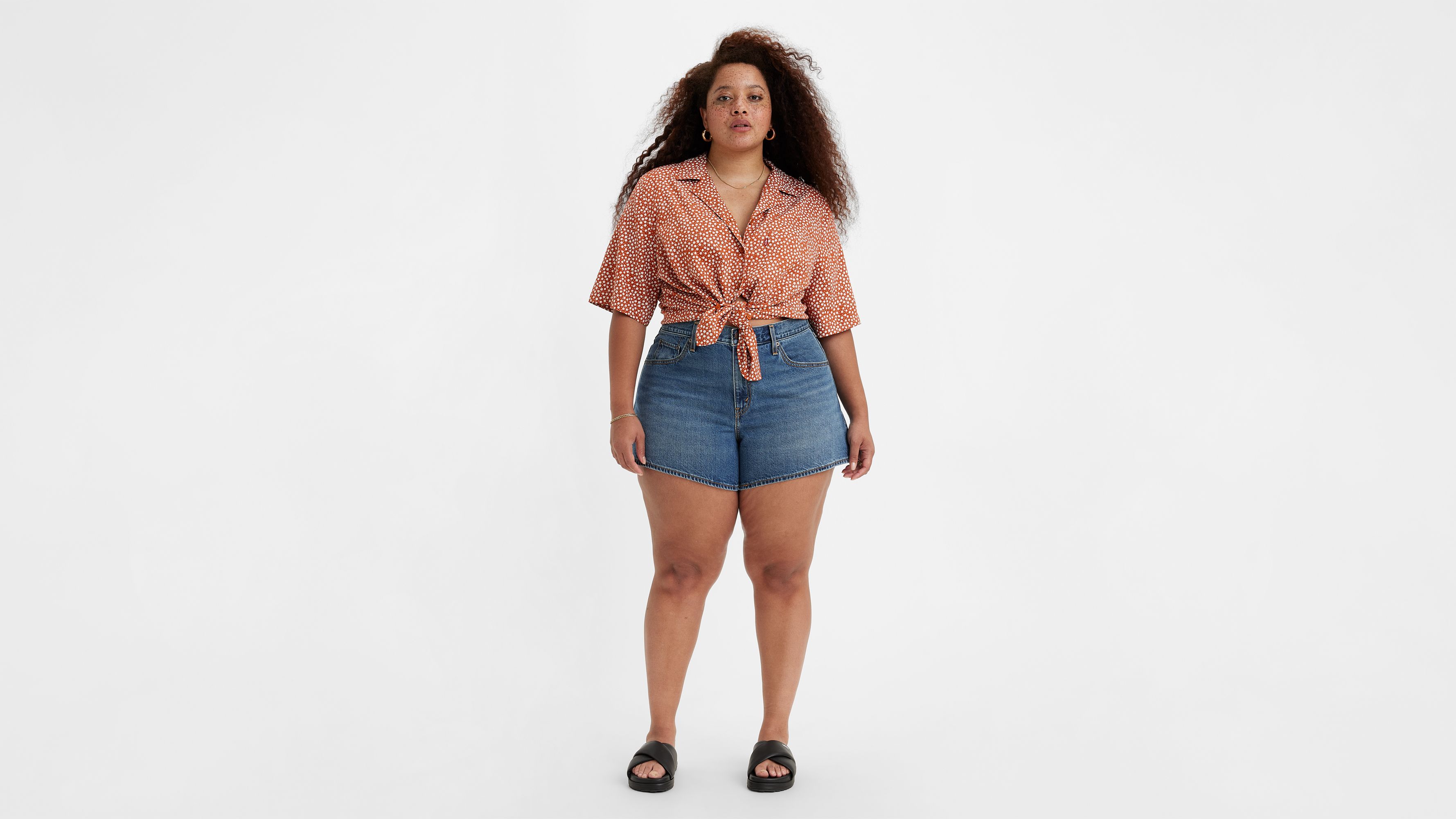 Short Mom ’80 (Grandes tailles) - Medium Indigo Worn In - Bleu