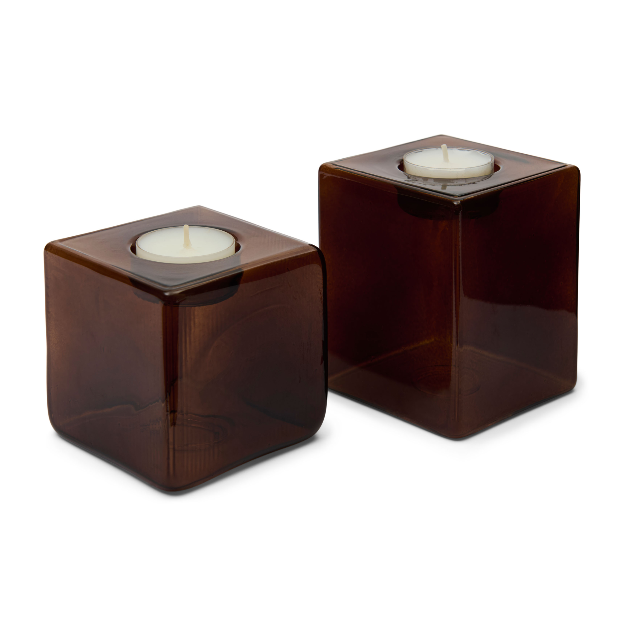 Waxinelichthouder Pia H10 cm brown
