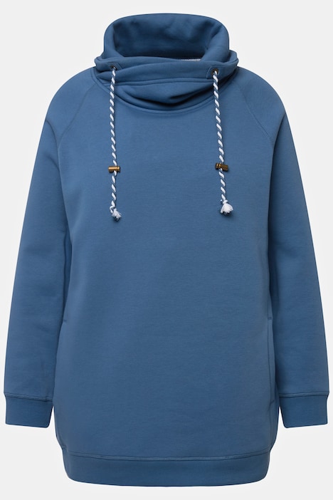 Sweatshirt, weiter Stehkragen, Taschen, Raglan-Langarm