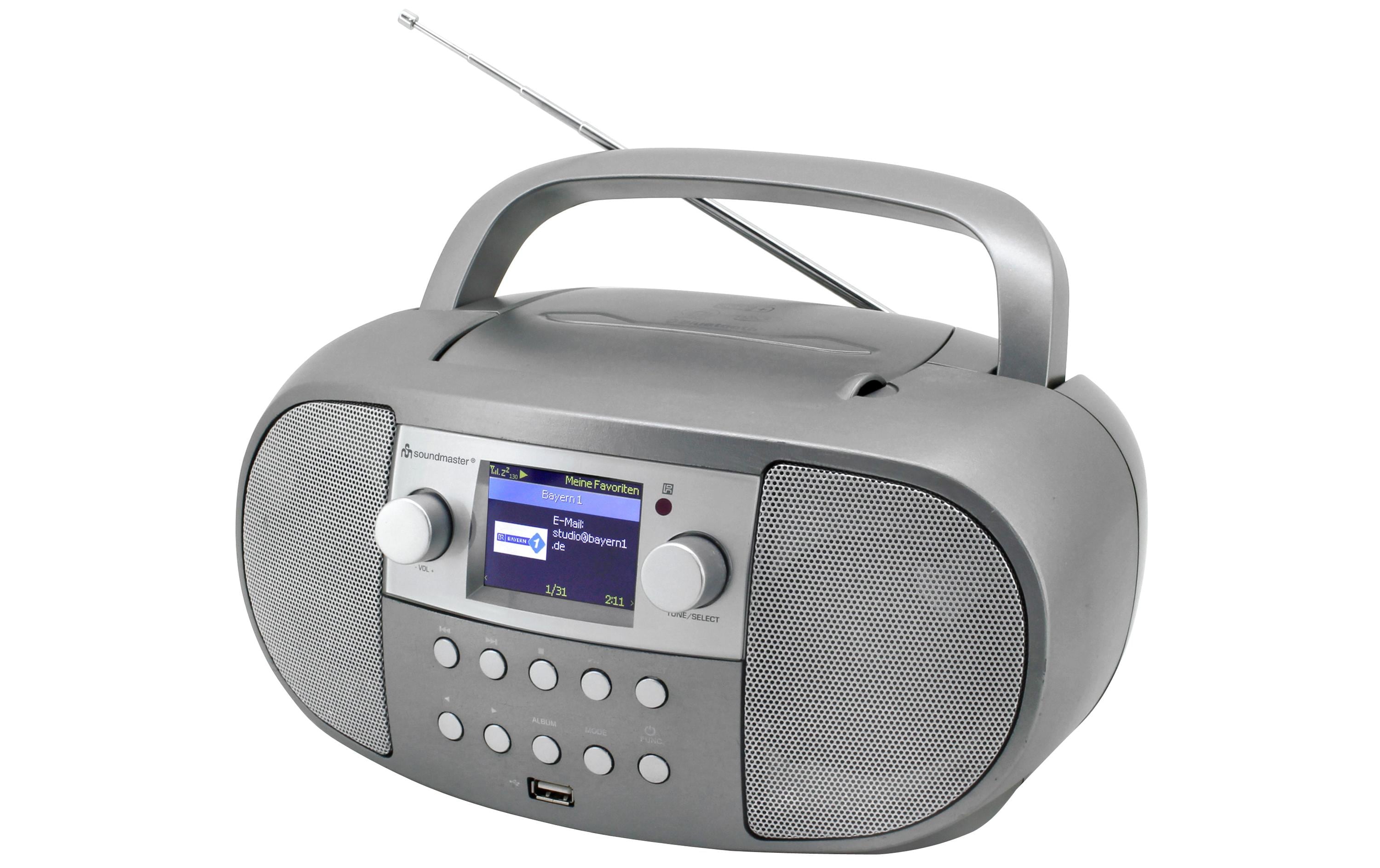 Radio/CD-Player SCD7600TI Grau<br>Boombox mit Internet-/DAB+-/FM-Radio, USB und Bluetooth