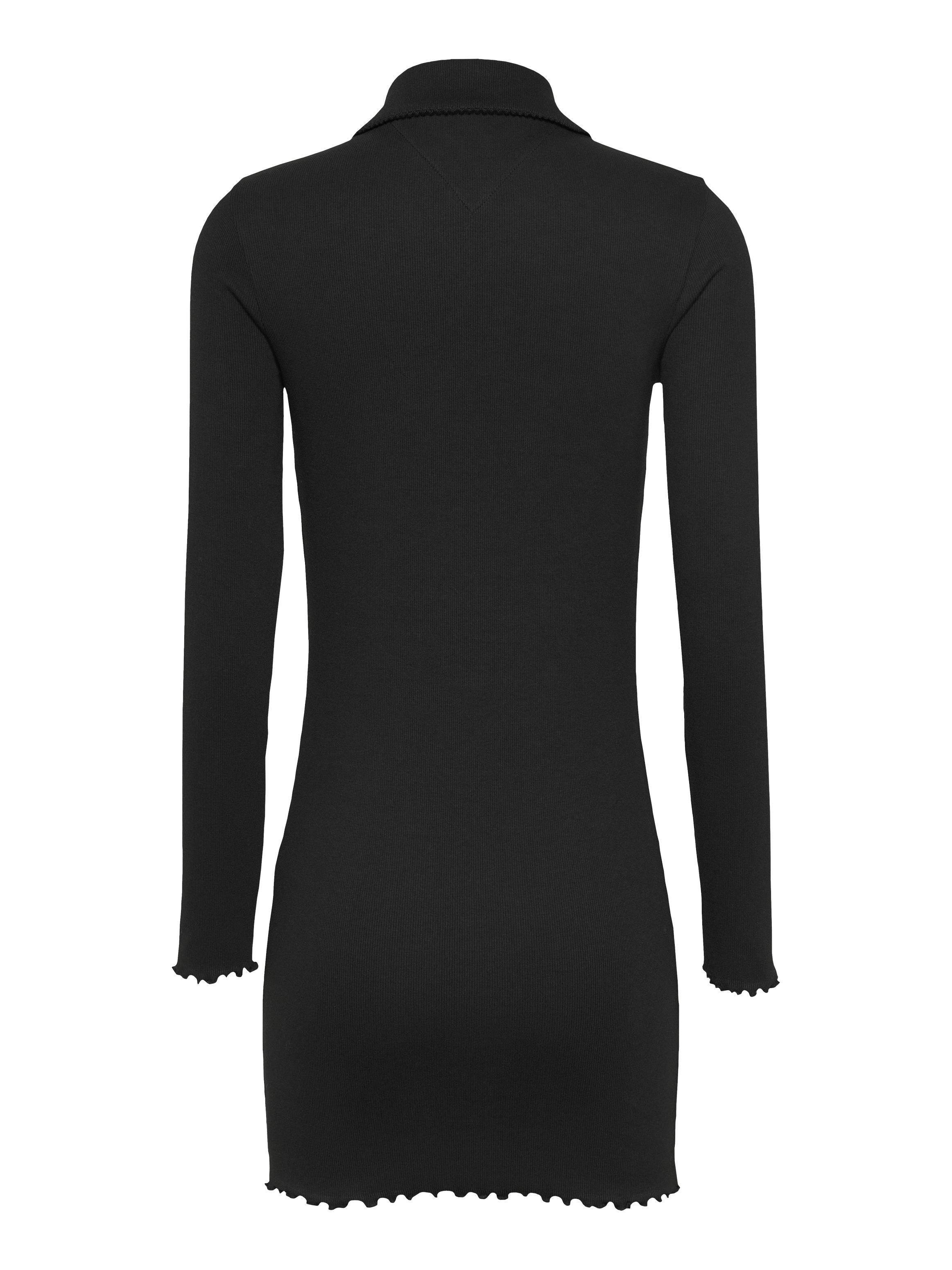 Tommy Jeans Polokleid »TJW LS SCALLOP RIB POLO DRESS« in Mini-Länge
