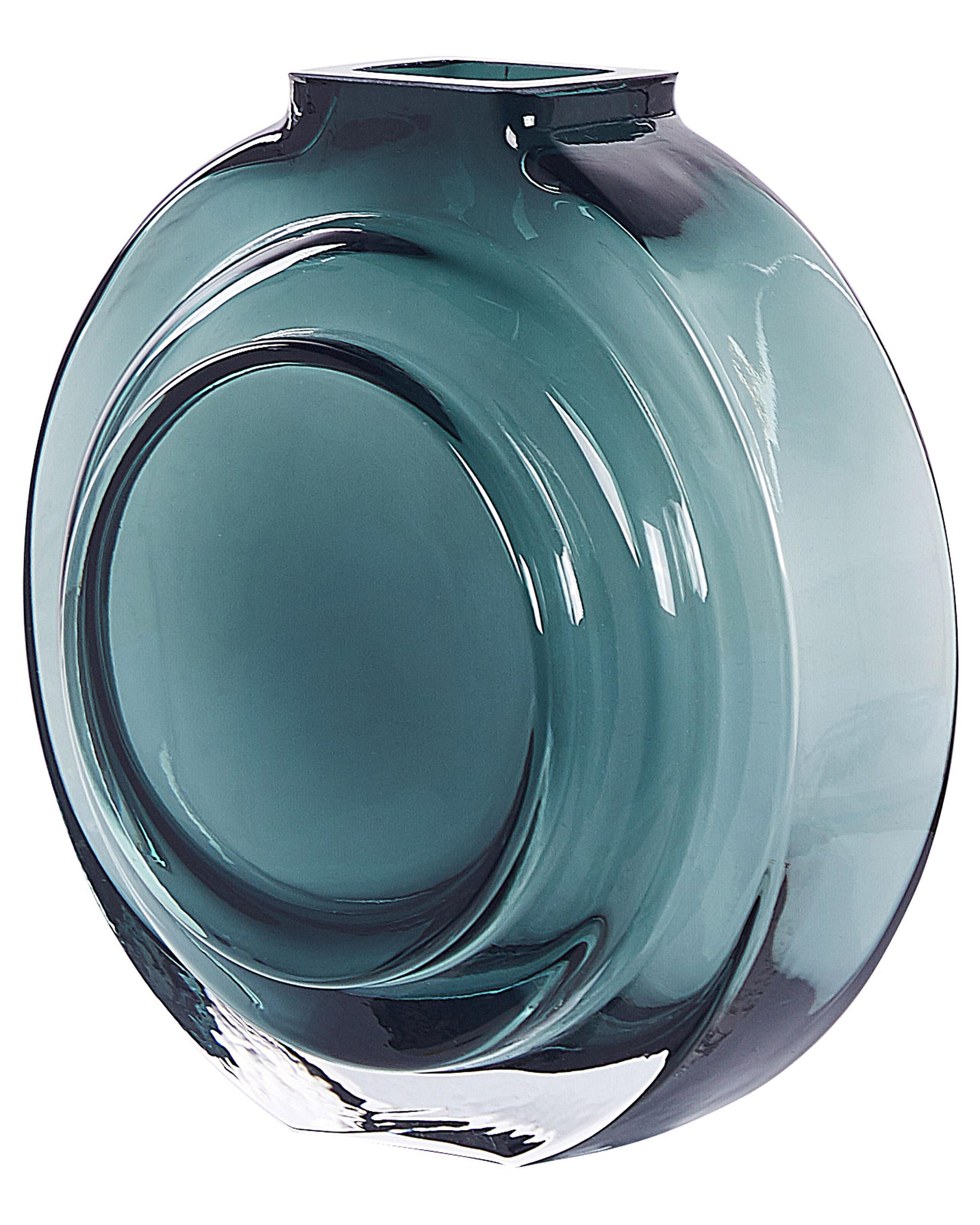 Bloemenvaas KAPELI Glas 15 cm Turquoise