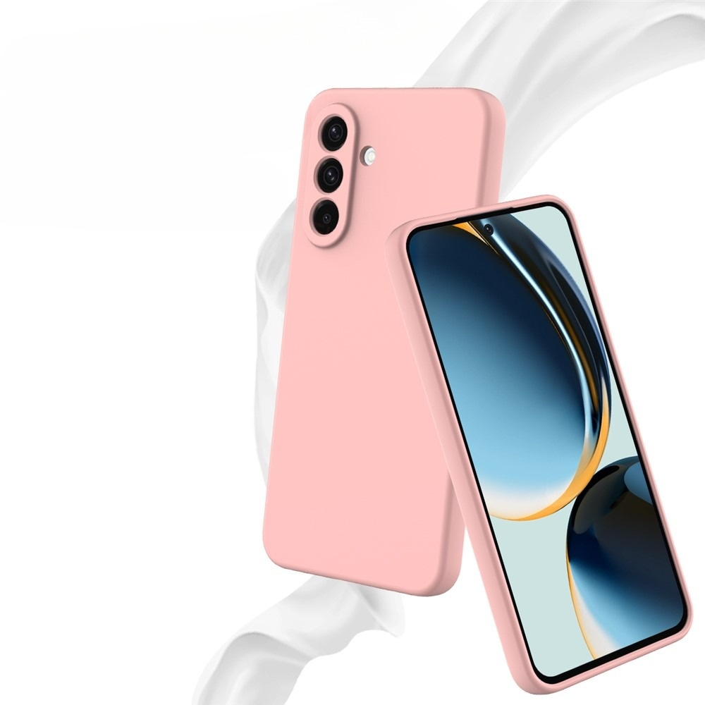 Samsung Galaxy A17 Silikon Case Hülle mit Kameraschutz   Handschlaufe - Rosa
