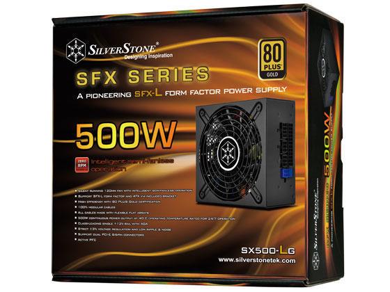 SilverStone Netzteil SX500-LG 500 W SFX-Netzteil mit einer Leistung von 500 W