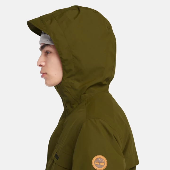 Jaqueta impermeável 3 em 1 Benton para homens na cor verde.