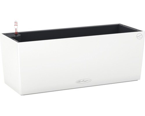 Lechuza Balconera Color kunststof bloembak 50x19x19 cm wit incl. grondbewateringssysteem en waterniveau-indicator