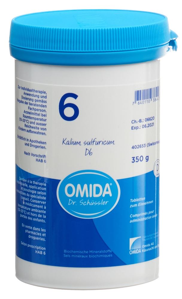 Omida Nr6 Kalium sulfuricum Tabl 6 D Ds 350 g