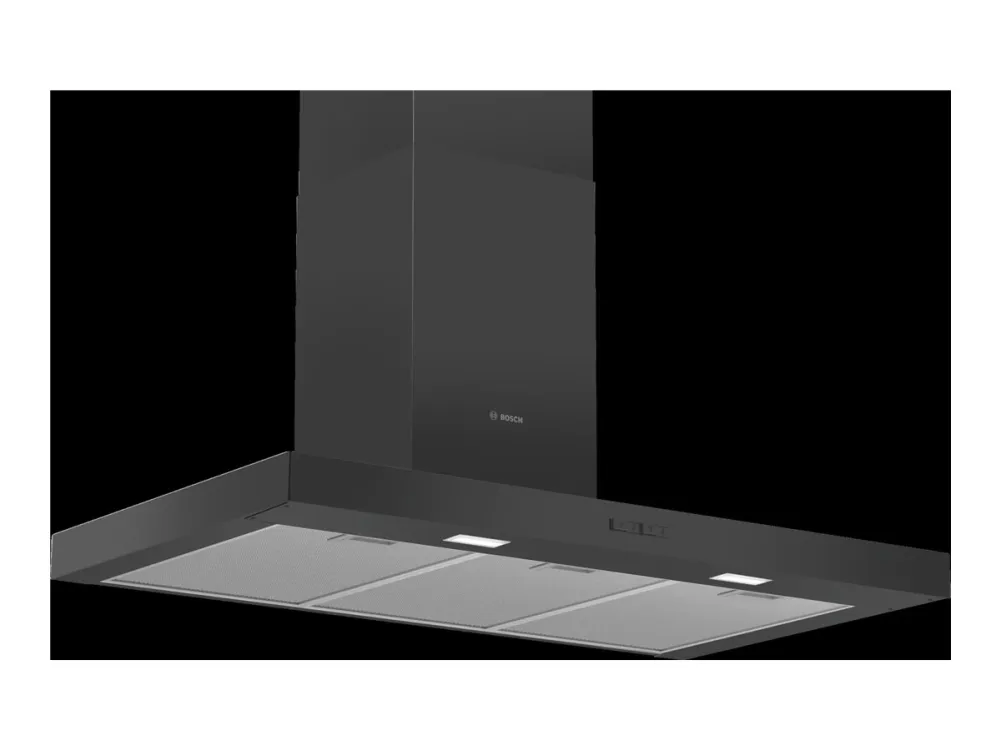 Bosch Serie | 2 DWB96BC60 - Hætte - skorsten flad - bredde: 90 cm - dybde: 50 cm - udtrækning og recirkulation (-) - sort