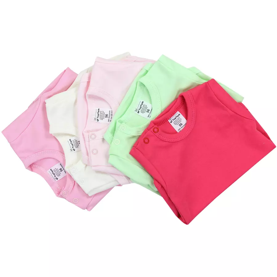 TupTam Mädchen Baby Body Kurzarm 5er Pack rosagrün
