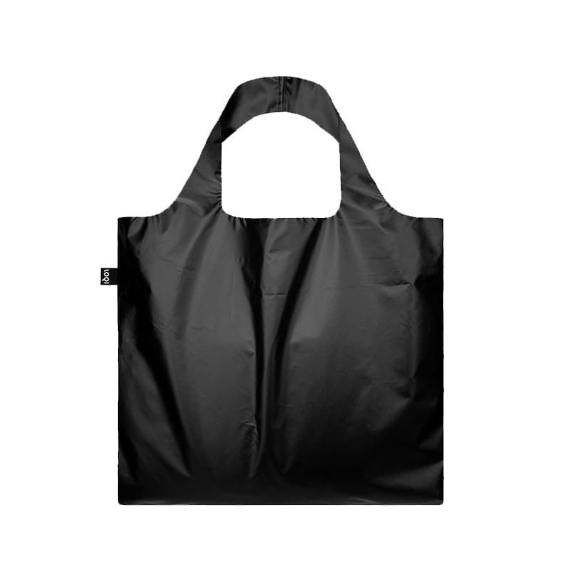 Sac shopping pliable avec pochette zip 50cm Metallic Black