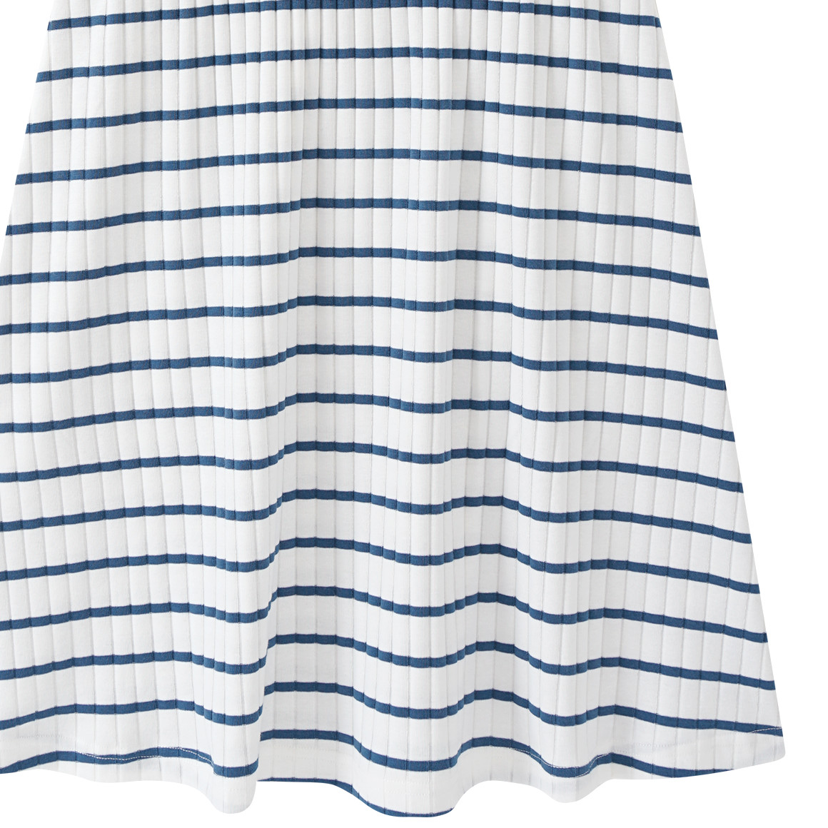 Yigga Mädchen Kleid mit Bio-Baumwolle weiss / dunkelblau