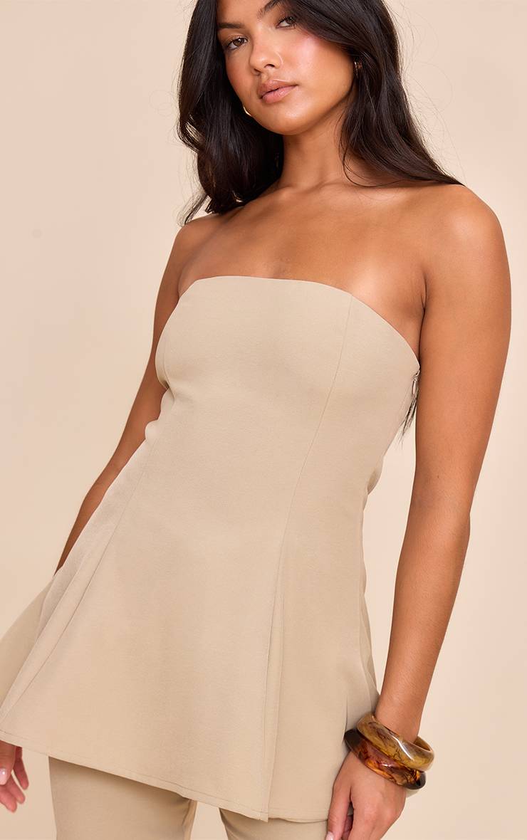 Gris Argile Haut Bandeau Coupe Évasée