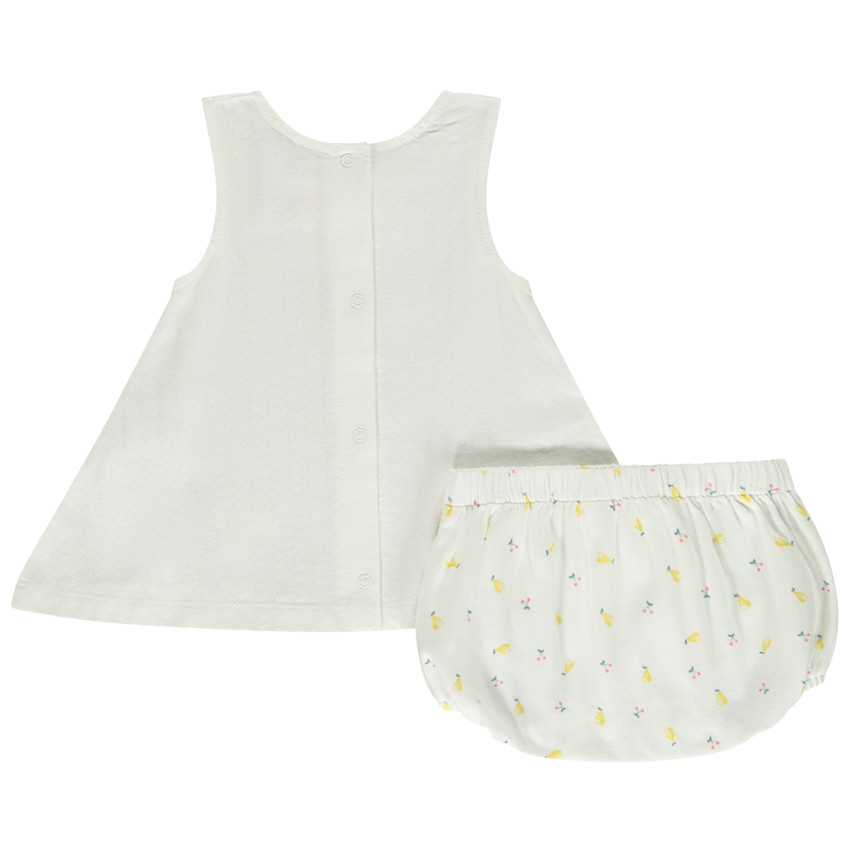 Ensemble en jersey débardeur + bloomer pour bébé fille