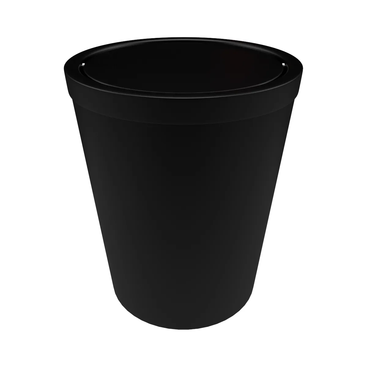 Aurlane Poubelle Salle de Bain - Noir Mat