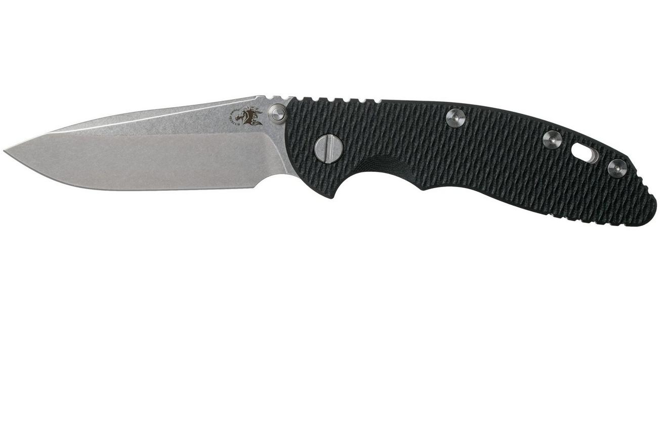 Rick Hinderer XM18 3,5” Non-Flipper Spearpoint, Black G10, 20CV, zakmes