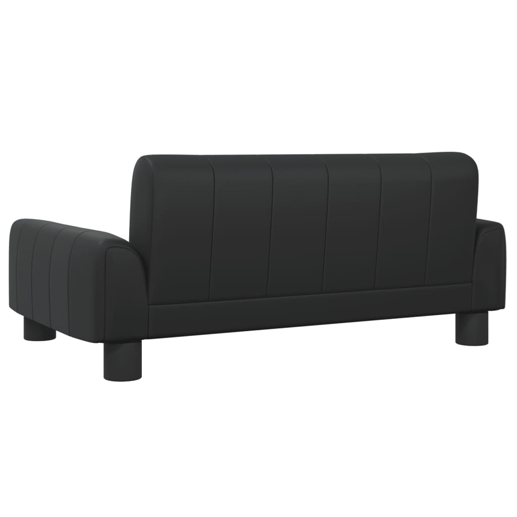 Cama para cães em couro sintético preto vidaXL, 70x45x30 cm