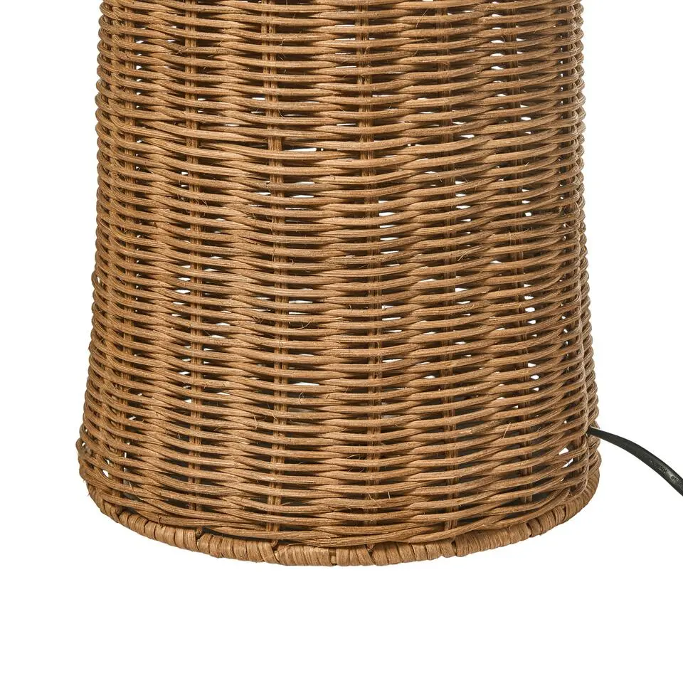 ALERO - Staande lamp - Bruin - Rotan
