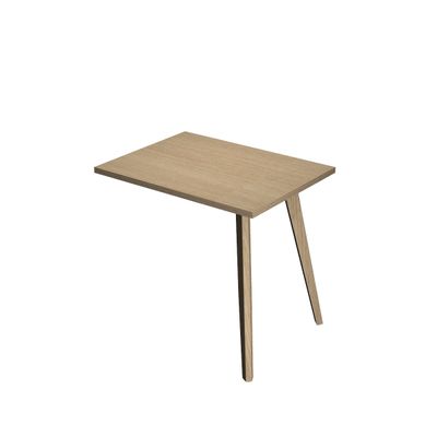 Retour direct pour bureau - L80 x H74 x P60 - Pieds bois - plateau imitation hêne