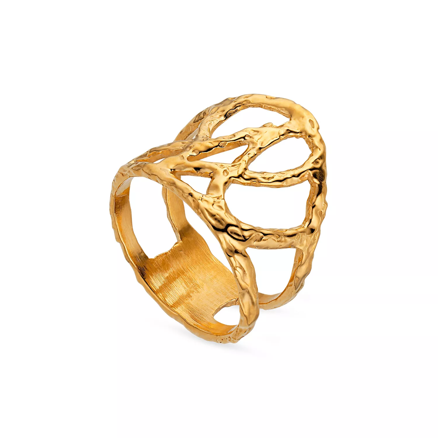Jane Kønig Flet Medium Ring 18 kt. Forgyldt Sølv JKR-SS23-G_50